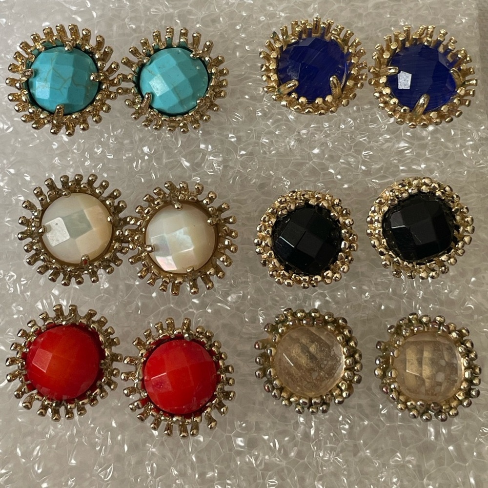 Kendra Scott Carly Stud earrings set of 6 pairs